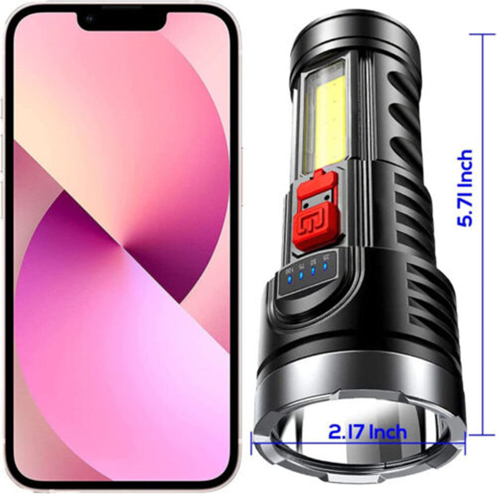 High Power 990000000 Lumen LED Flashlight Rechargeable Torch Outdoor Lamp