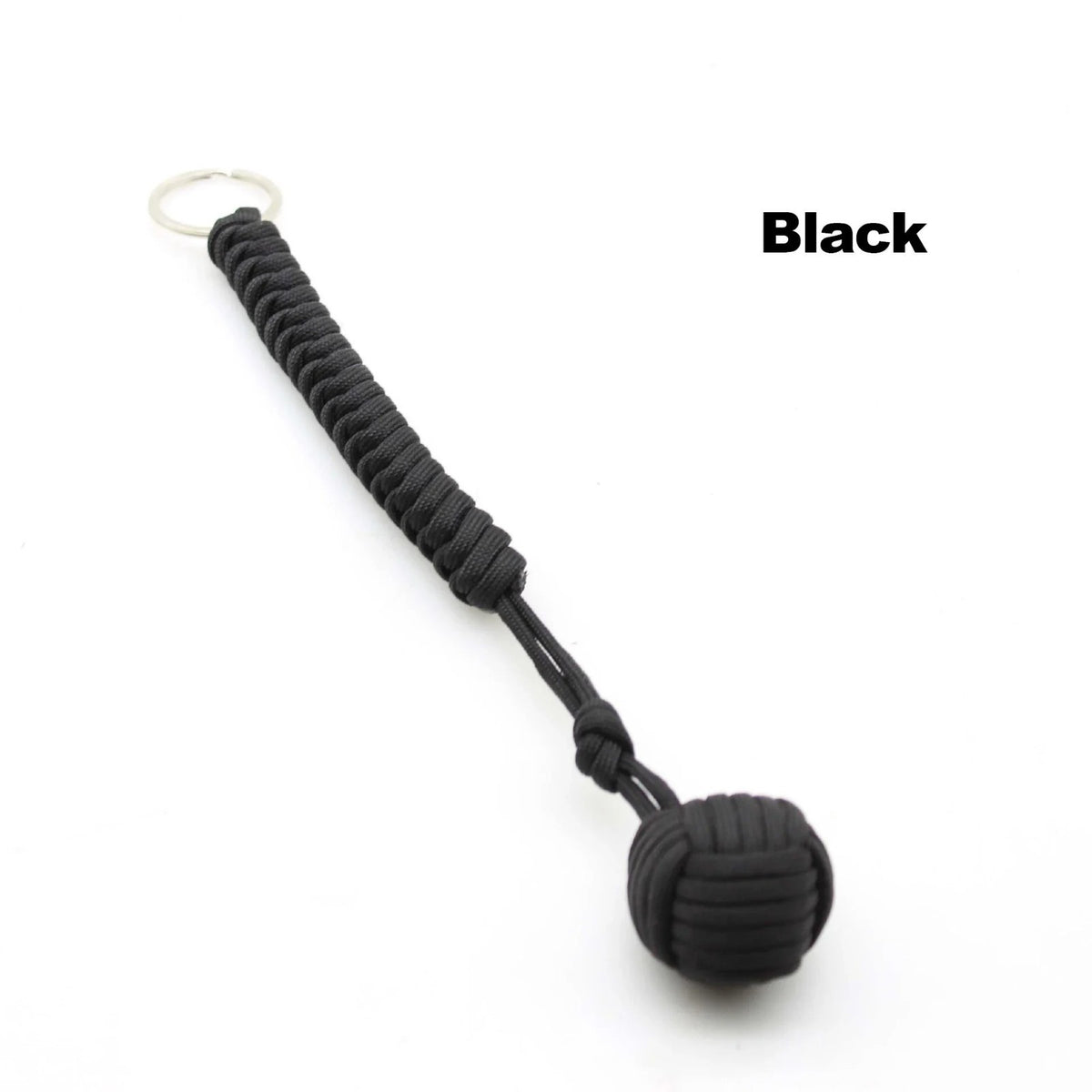 Paracord Monkey Fist Keychain Outdoor Survival Accessory with Steel Ball