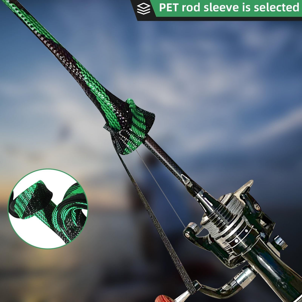 Fishing Rod Sleeve 4-Pack for Poles - Rod Socks & Covers for Spinning & Casting
