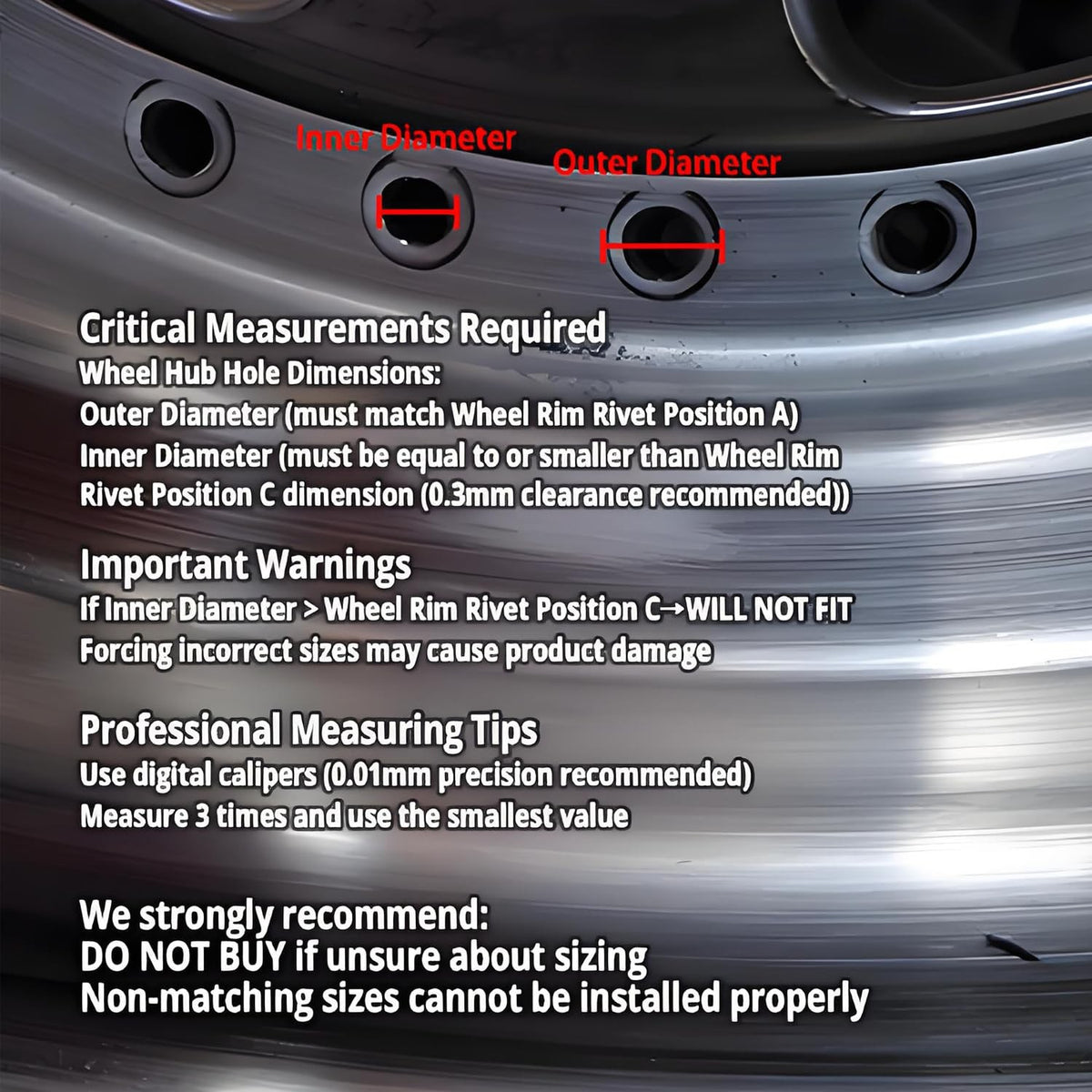 50PCS Chrome Wheel Rim Rivets | 7.5mm Plastic Nuts for Car Customization