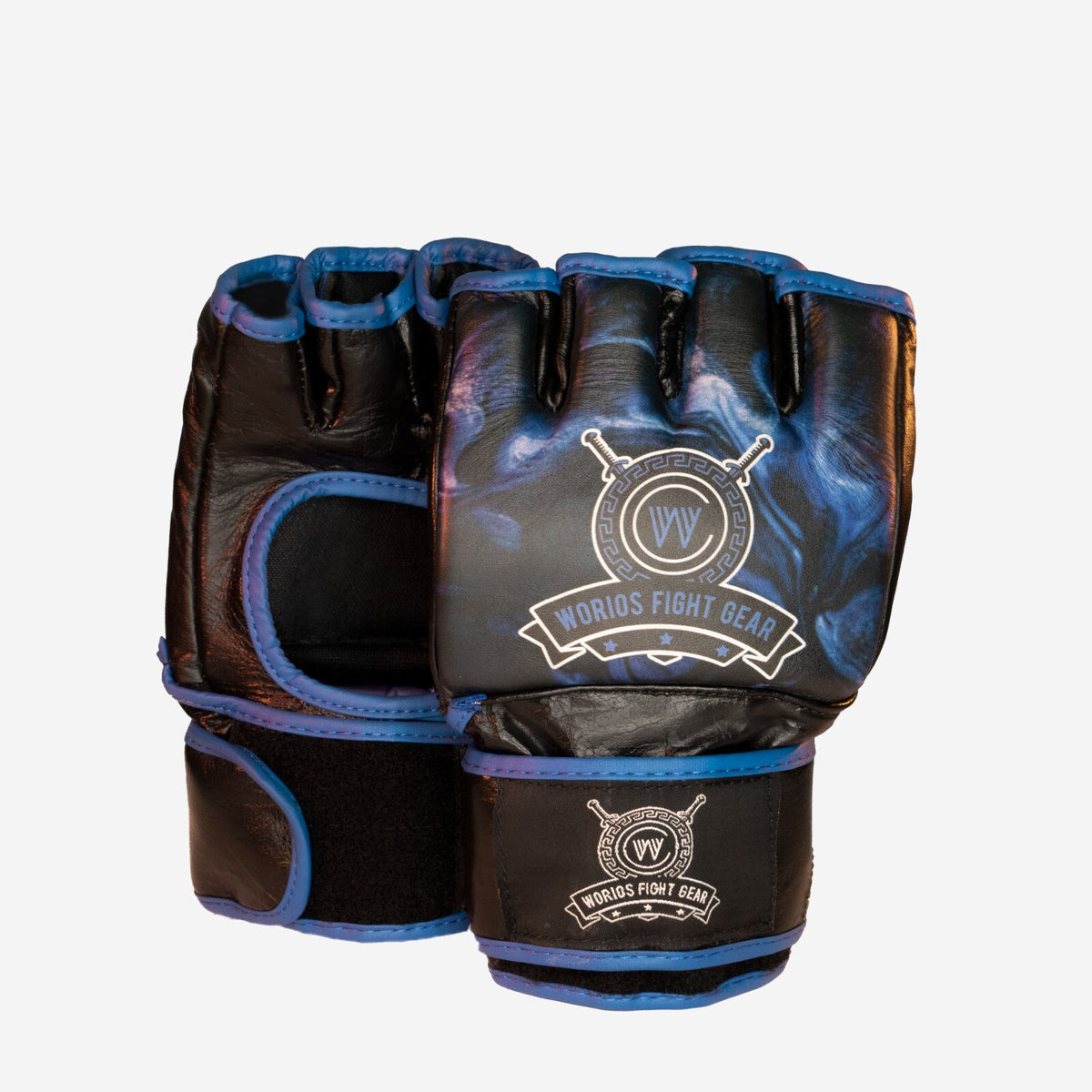 MMA Leather Training Gloves for Boxing & Martial Arts - Double Closure, Shock Absorption