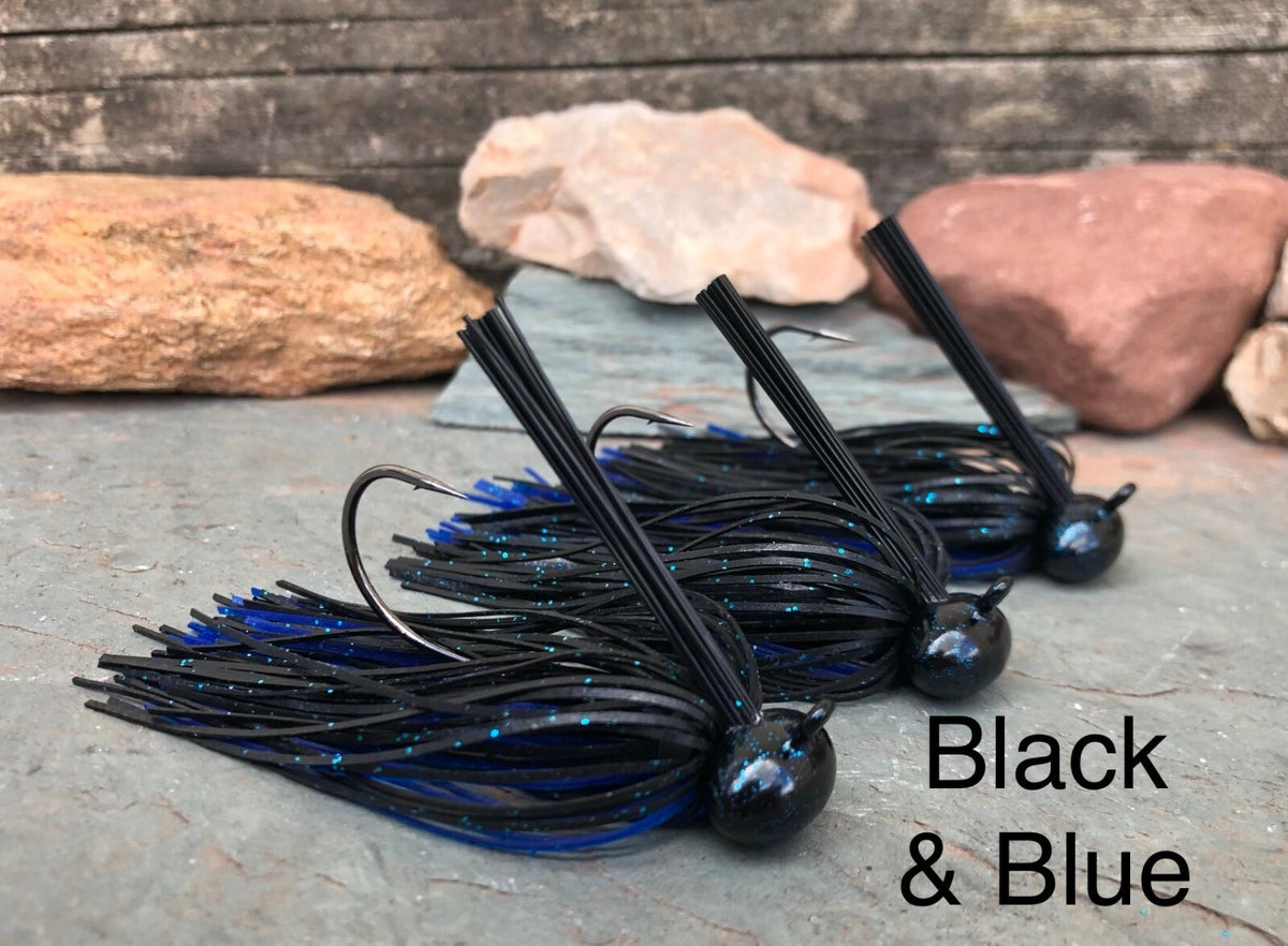 Bass Fishing Football Jigs Set - Multiple Colors & Weights