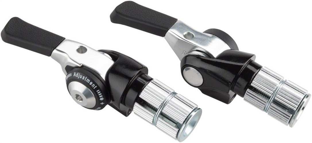 8-Speed Road Bike Bar End Shifter Set - Shimano Compatible, Double/Triple