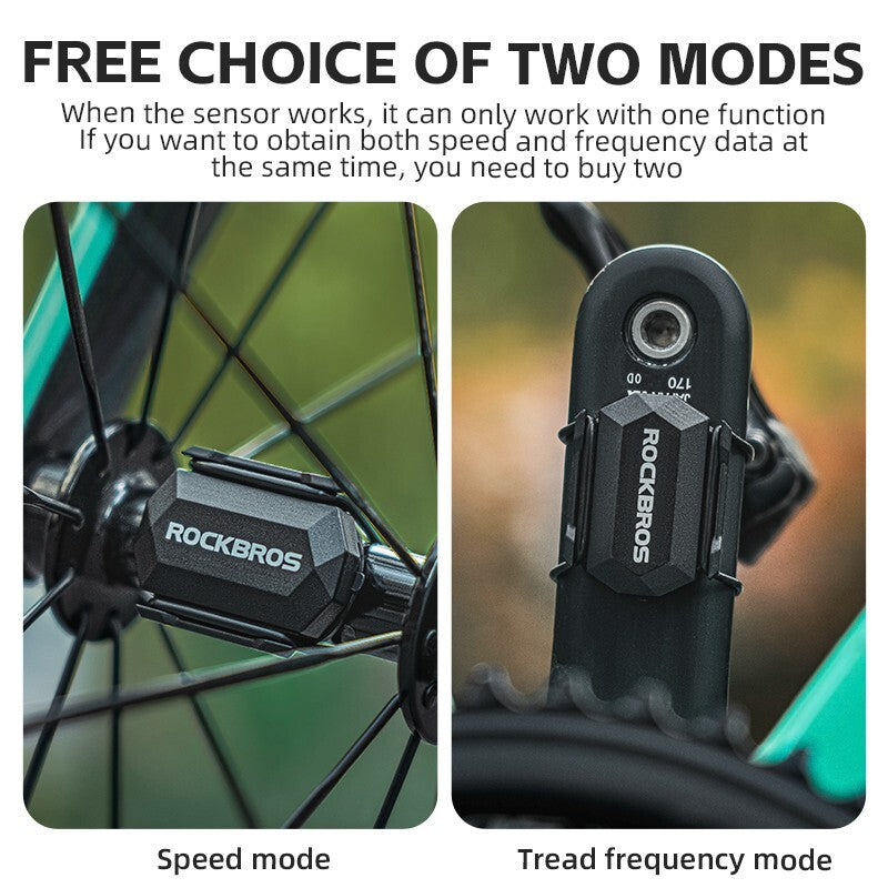 Bike Speed & Cadence Sensor Wireless Waterproof Bluetooth ANT+ Compatible - 2pcs