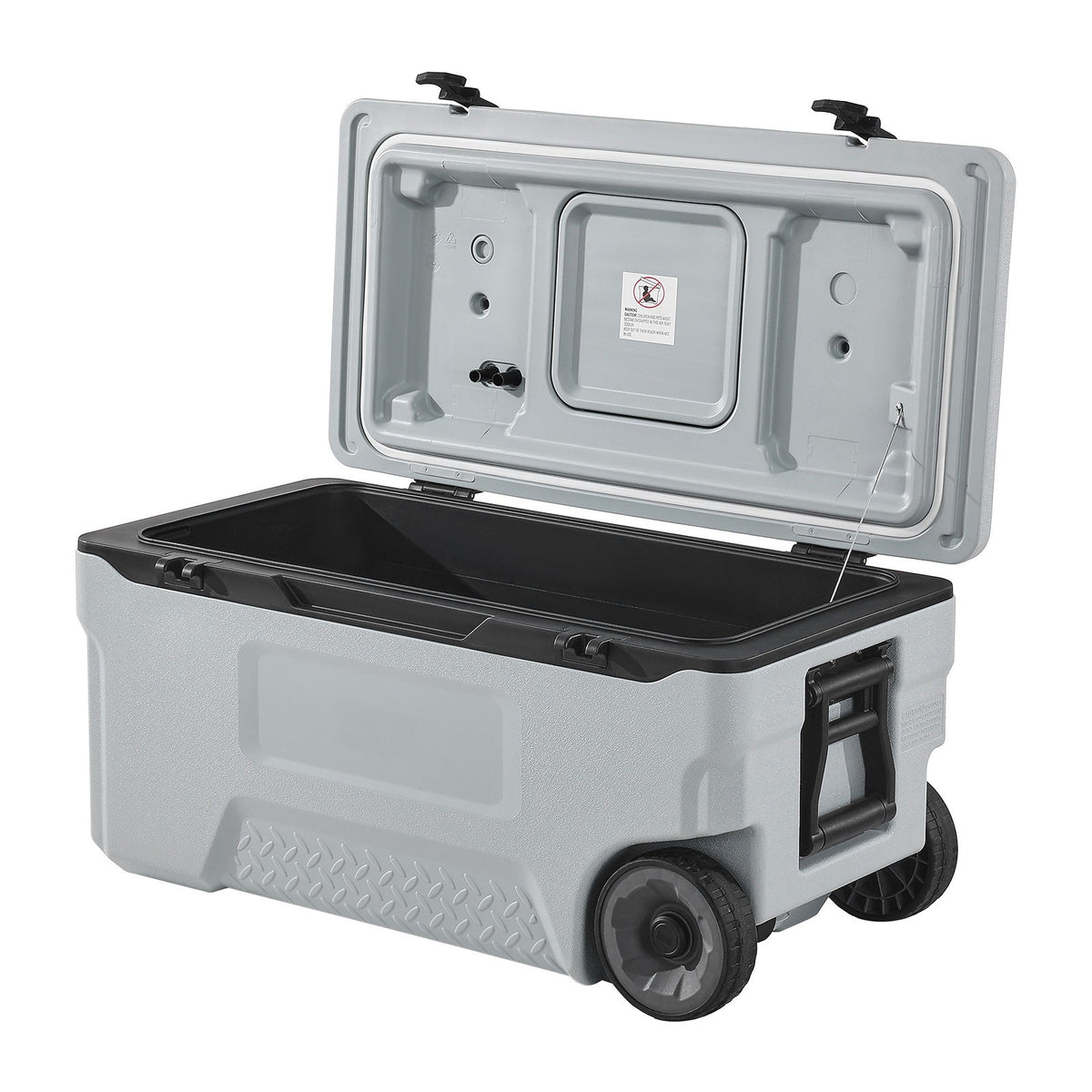 Portable Cooler 74 QT Insulated Wheeled Cooler for 120 Cans, Outdoor Use