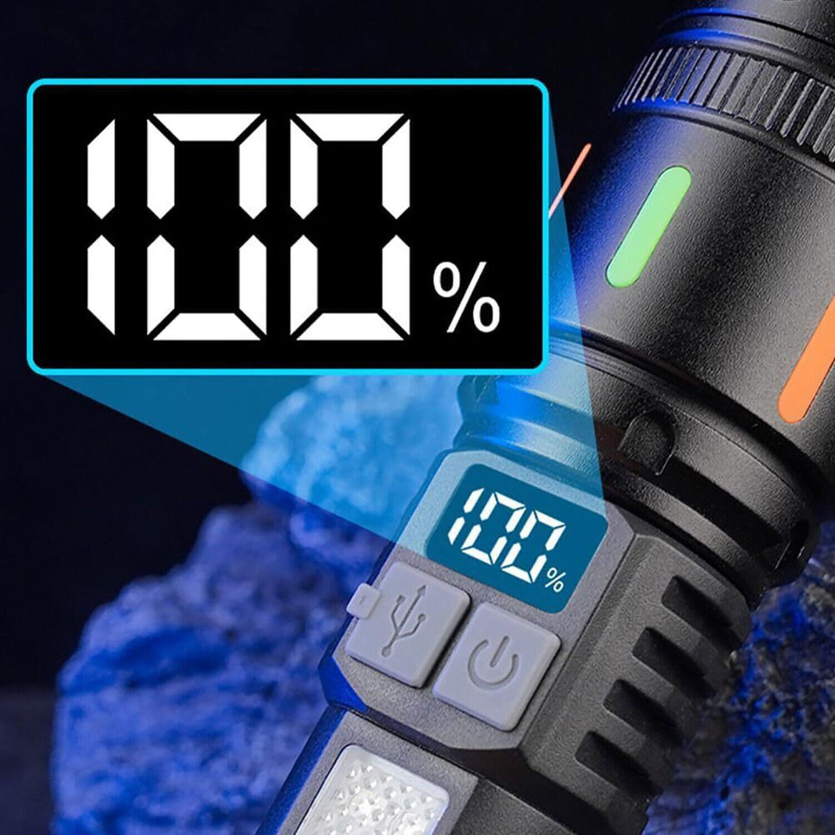 High Power LED Tactical Flashlight 99000000 Lumens Rechargeable Work Light