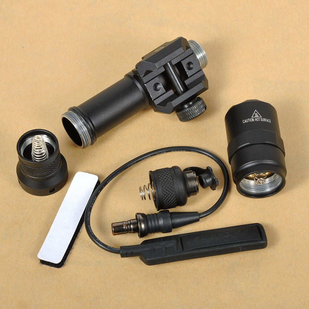 Tactical LED Rifle Flashlight with Remote Pressure Switch - Black, Dark Earth