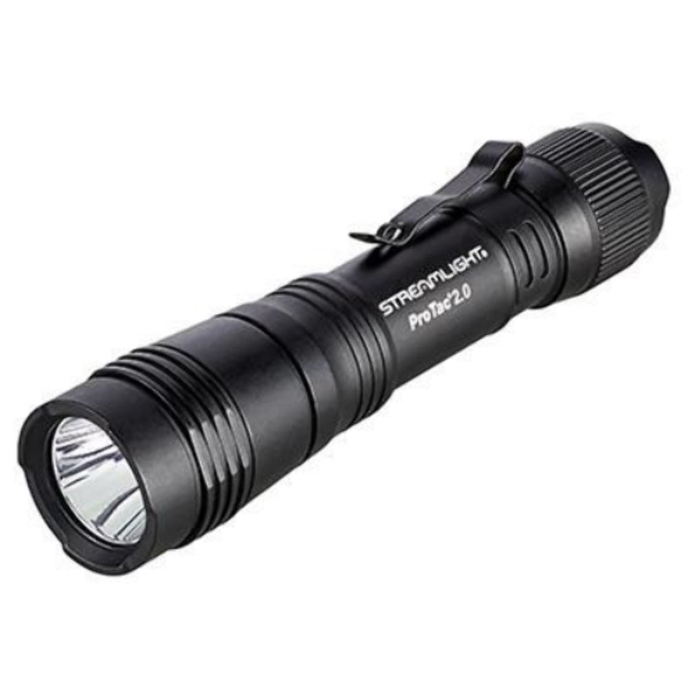 High-Lumen Rechargeable LED Flashlight with Battery, USB Cord & Holster