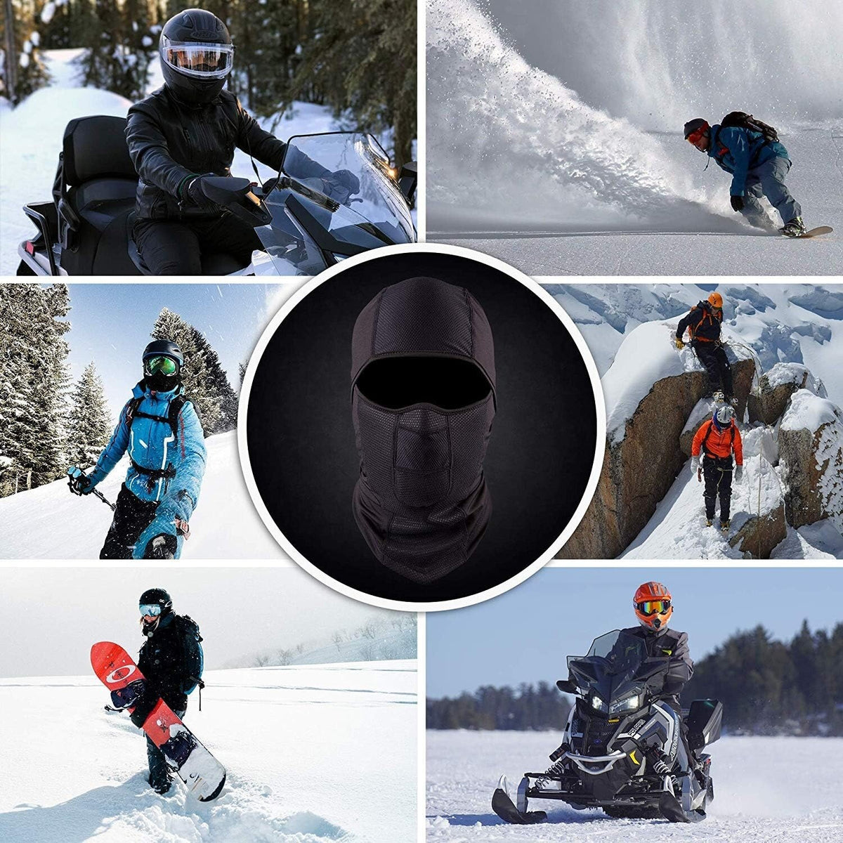 Winter Full Face Ski Mask - Windproof Fleece Balaclava for Cold Weather