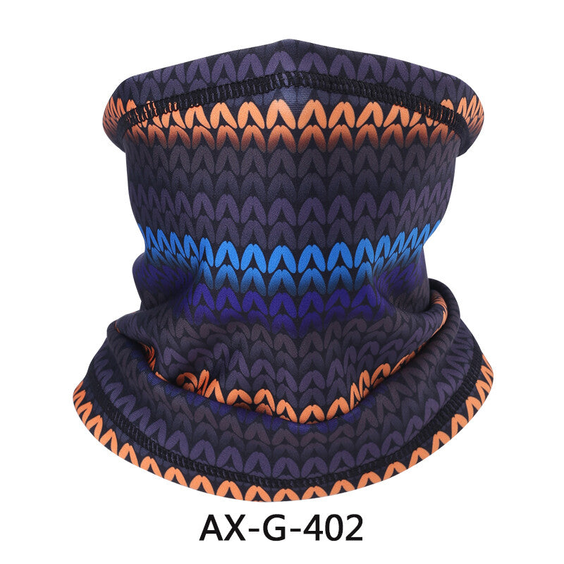 3D Print Fleece Neck Warmer Gaiter Winter Face Mask Scarf for Outdoor Sports