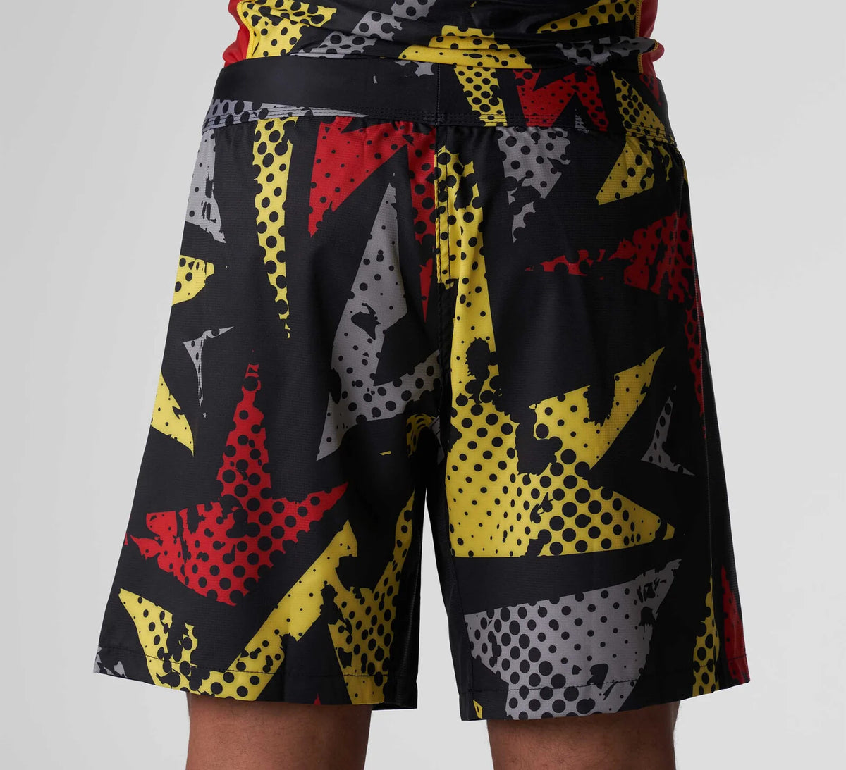 MMA Rashguard Short Sleeve Training Top - Black and Yellow Flex Lite