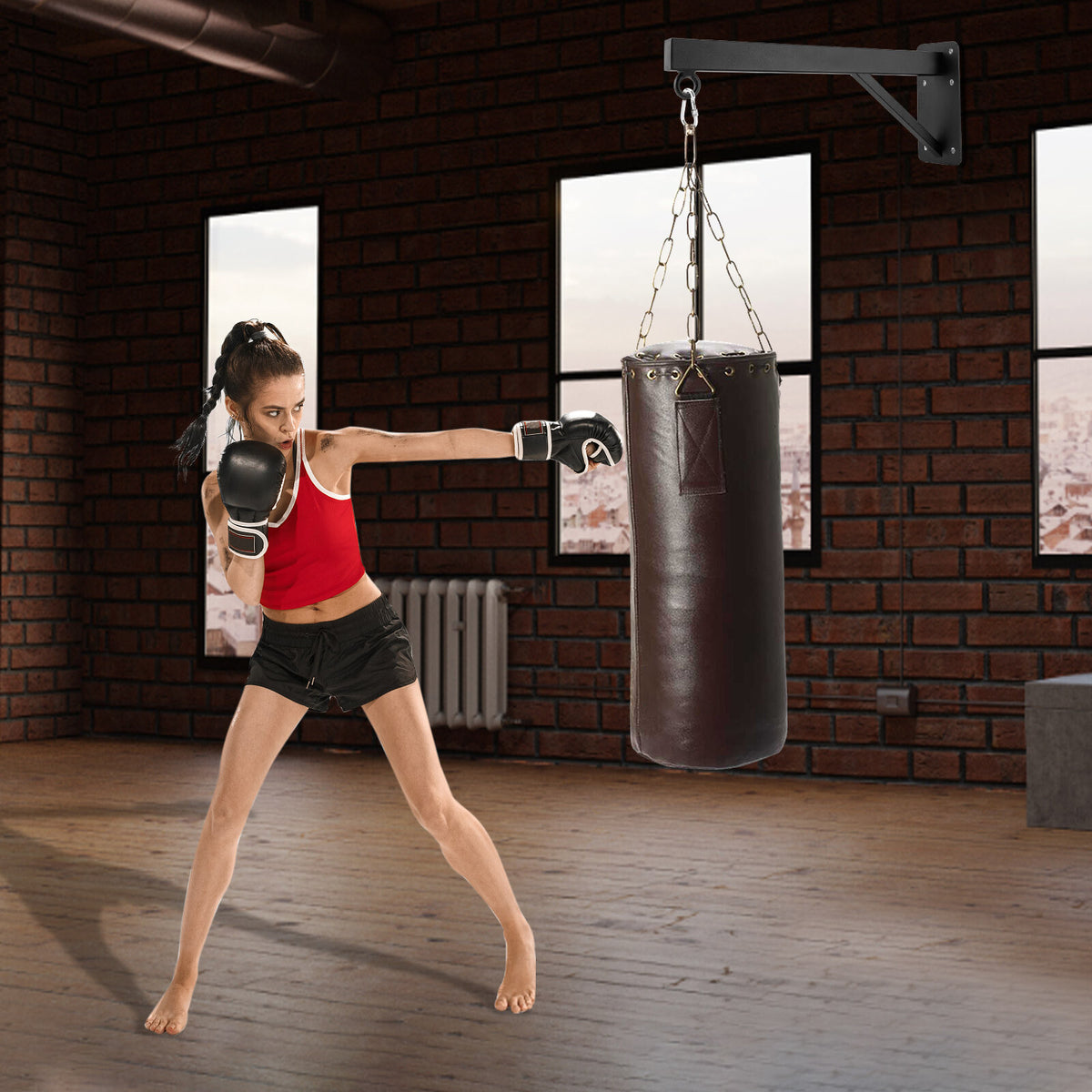 Heavy Duty Wall Mount Punching Bag Hanger - Steel Boxing Bag Bracket