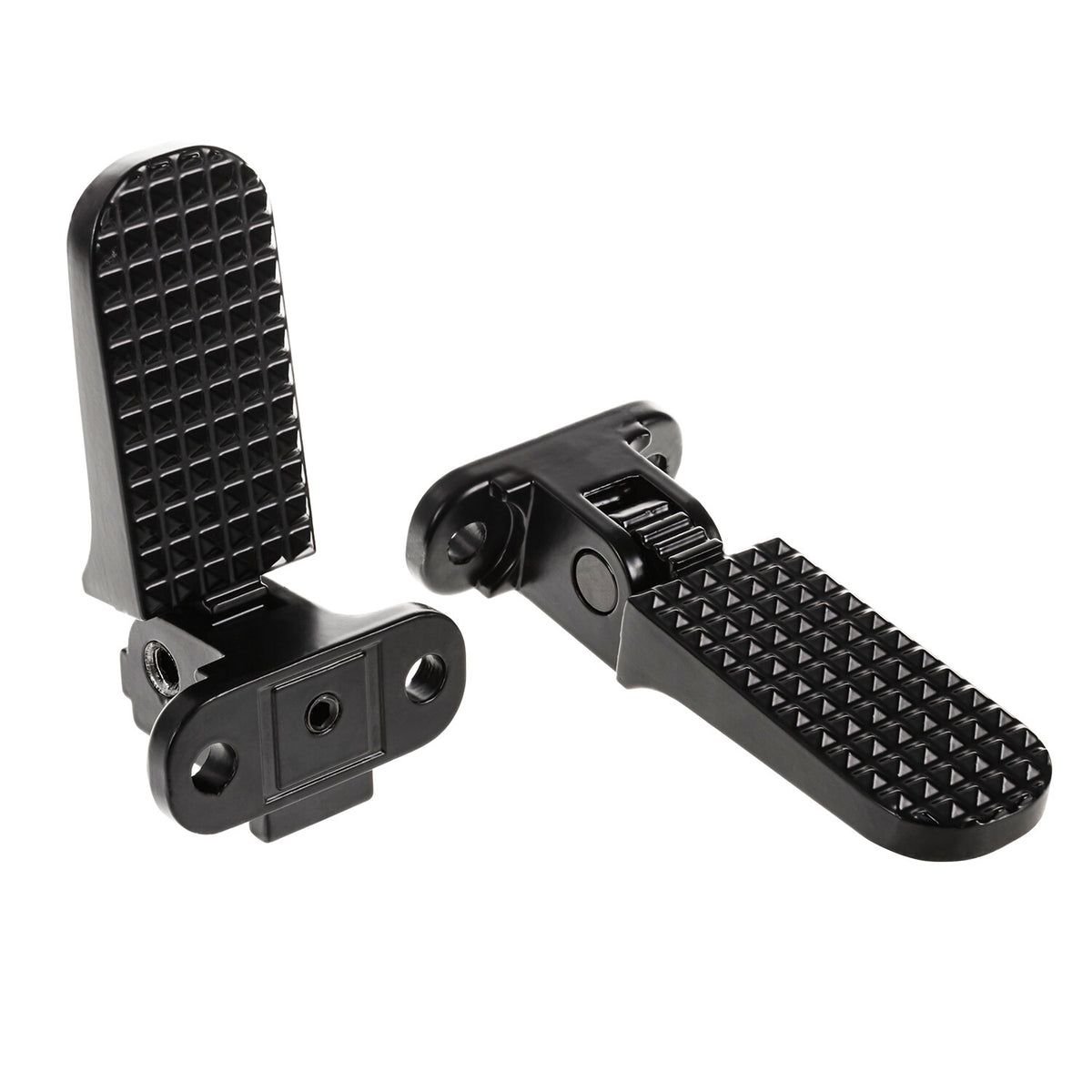Bike Rear Footrest Pedal Pair for M-60 M-66 M-70 Ebike Black Stainless Steel