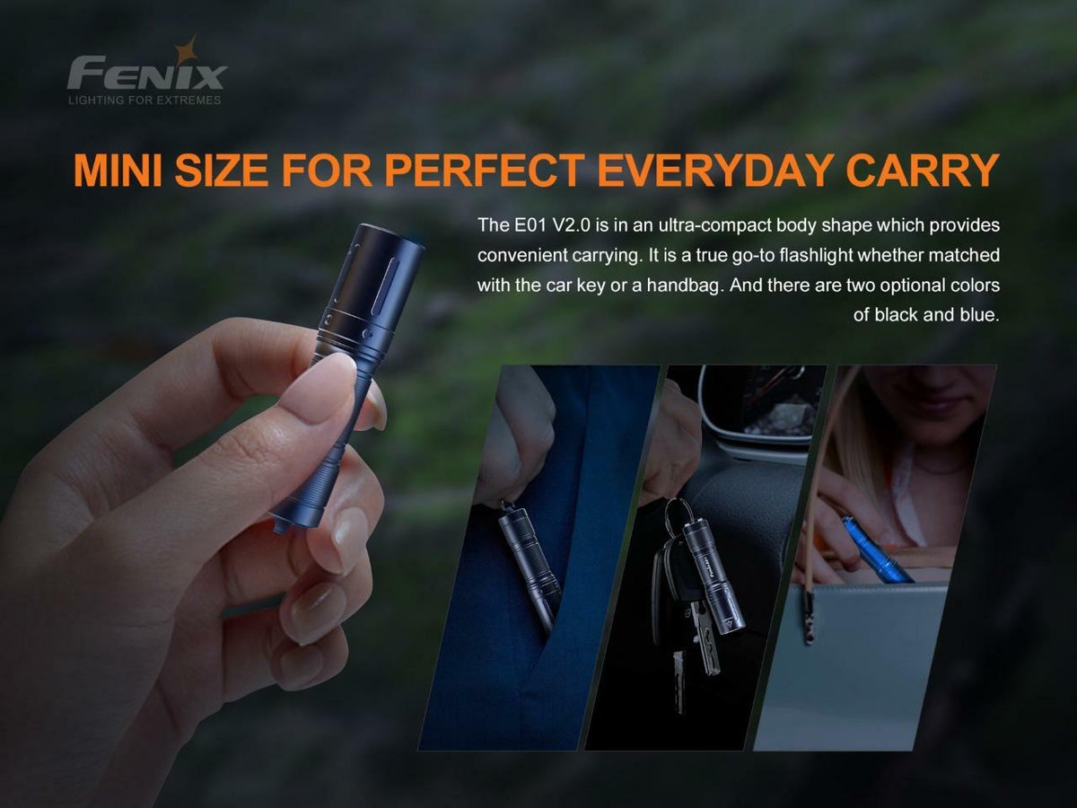 Mini LED Flashlight Keychain with AAA Battery - Waterproof & Compact