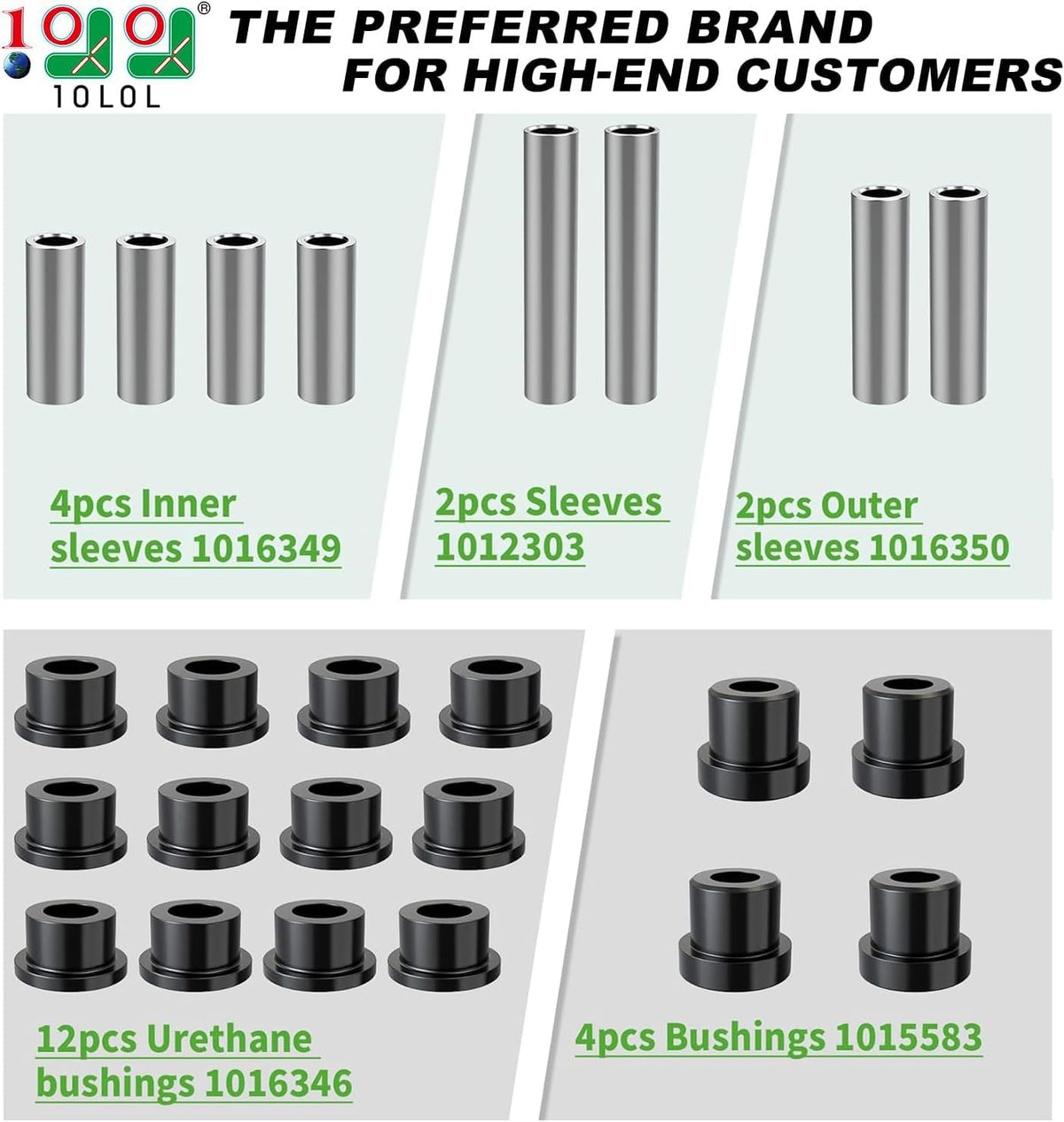 Golf Cart Suspension Bushings Kit for Club Car DS 1992 - Urethane Replacement Parts