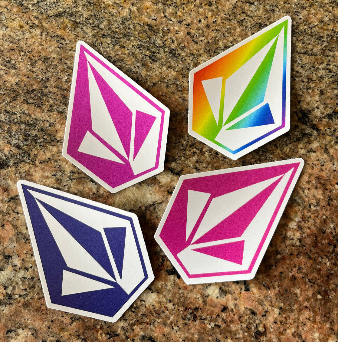 Volcom Sticker 4 Pack Vinyl Decals for Skateboard, Surfboard, Water Bottle