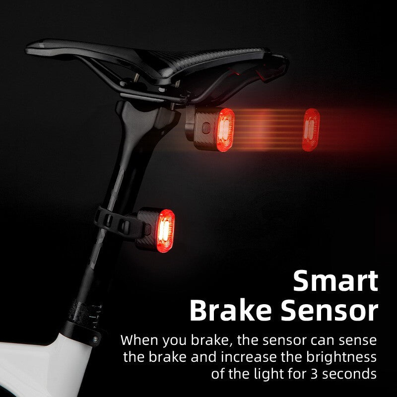 Rechargeable Smart Bicycle Taillight with Brake Sensor & 5 Lighting Modes