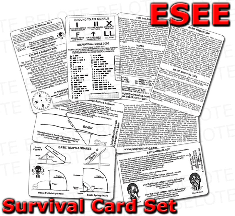 Survival Card Set with Tips and Signaling - 4 Pack