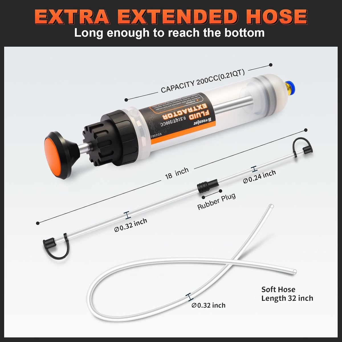 500cc Fluid Extractor Syringe Oil Transfer Pump for Automotive Use