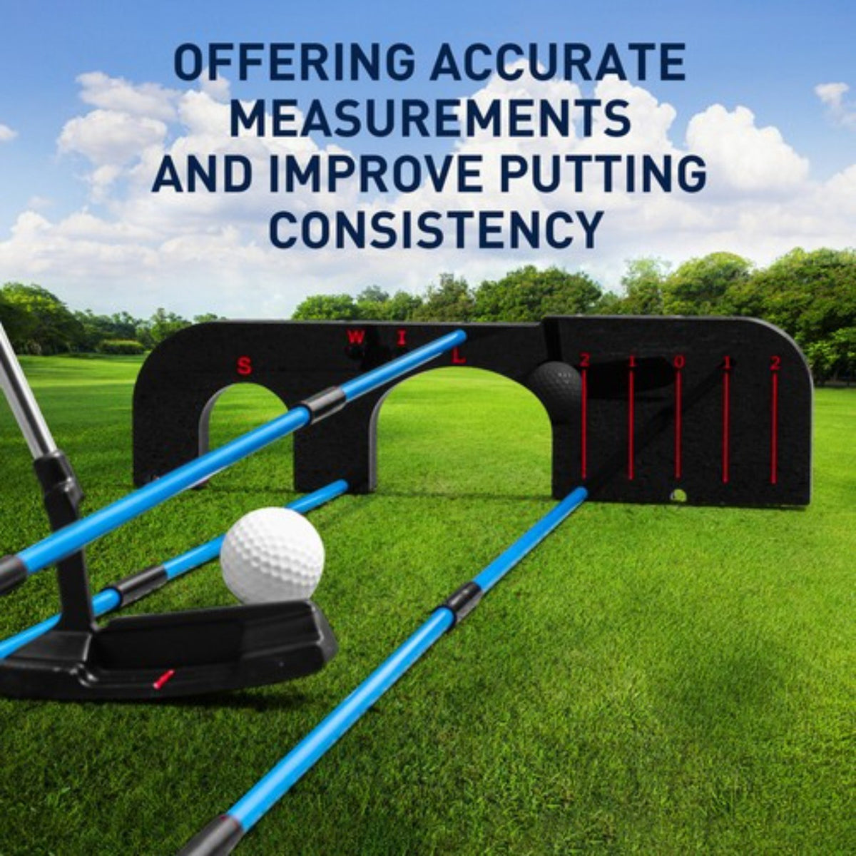 Golf Alignment Sticks & Swing Plane Trainer Set - Practice Aid for Better Aim