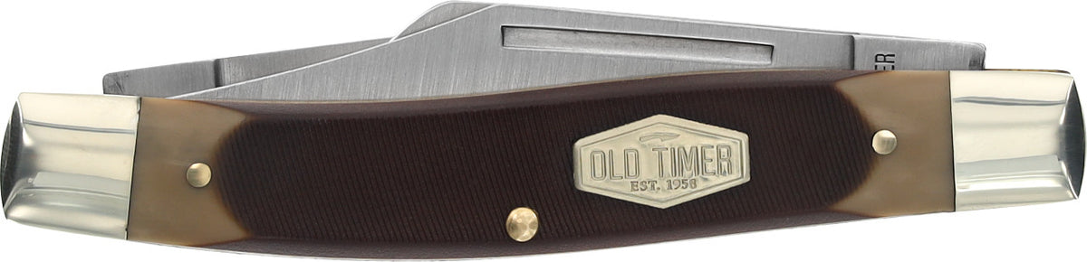 Old Timer Senior Folding Pocket Knife - 3 Blade 7Cr17MoV Steel, Classic Handle