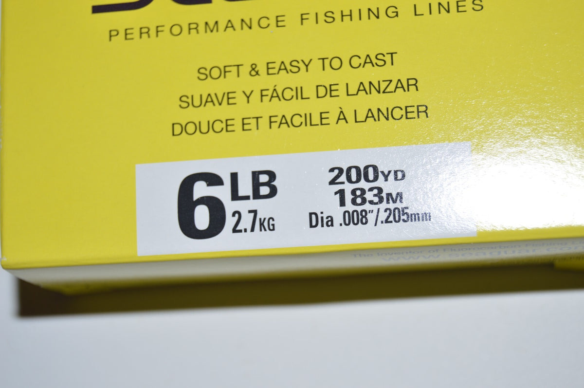 Seaguar InvizX 100% Fluorocarbon Fishing Line 6lb 200yds Clear