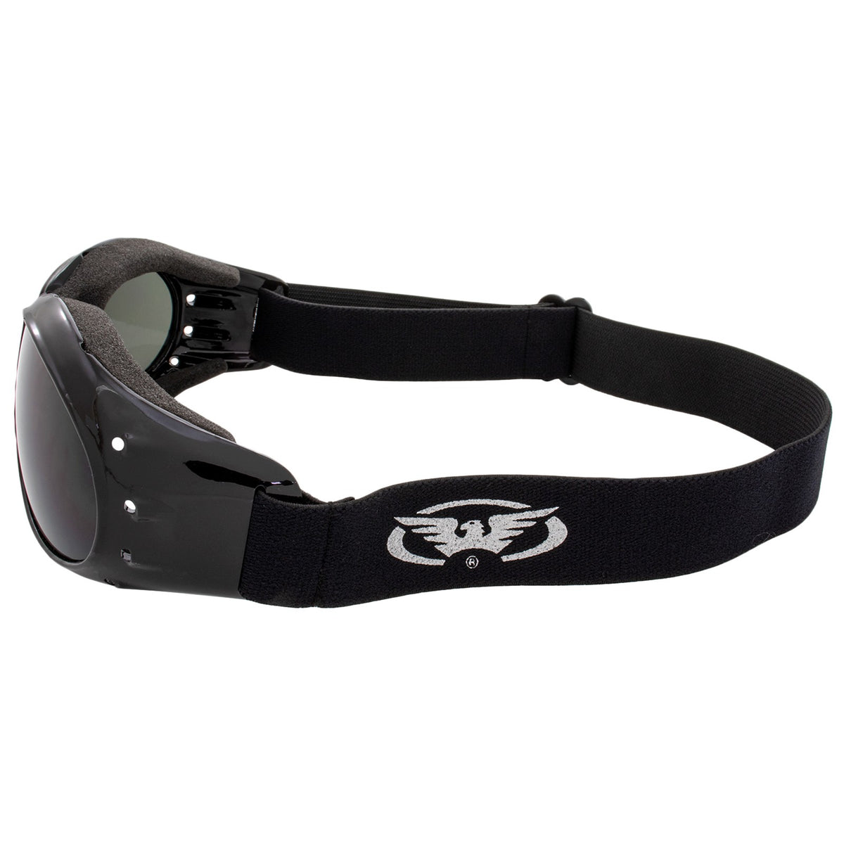 Motorcycle Riding Goggles with Smoke & Mirror Lens + Microfiber Bags