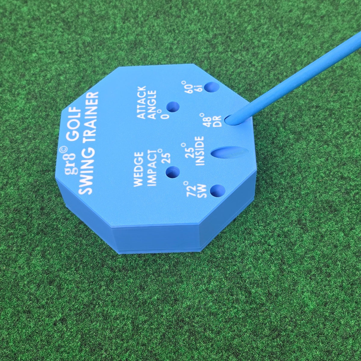 Compact Golf Swing Trainer with Alignment Stick - Weighted & Adjustable for Left/Right Hand