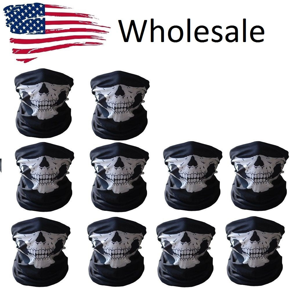 Unisex Skull Face Mask for Motorcycle Ski Snowboard Balaclava - Multiple Quantities