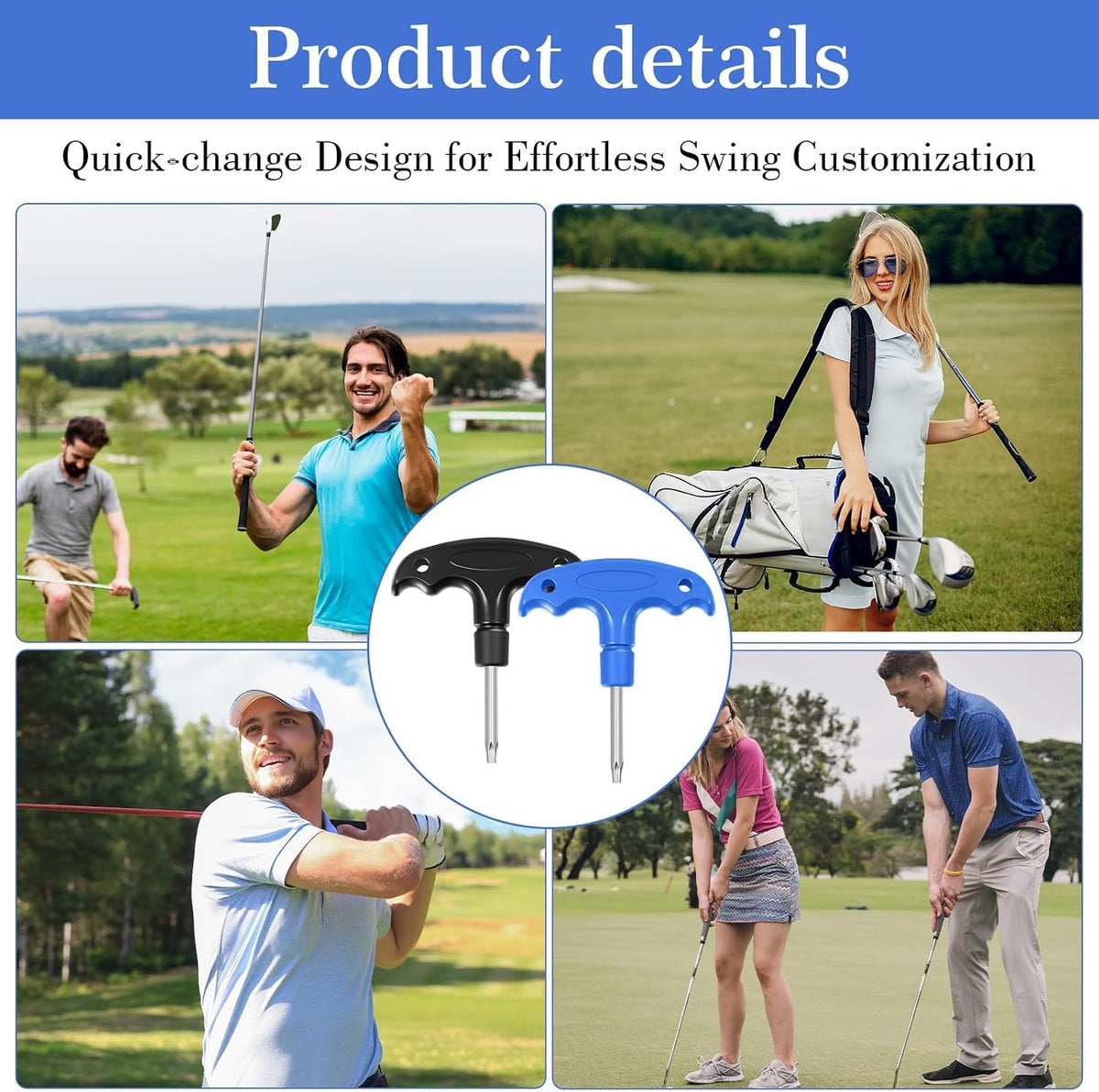 Golf Torque Wrench Tool Set - Stainless Steel Adjustable Golf Club Maintenance