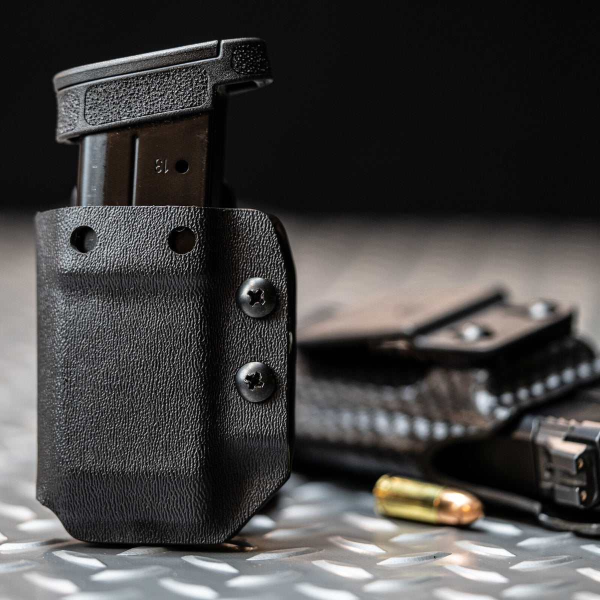 Reversible Kydex Pistol Magazine Holster Belt Carrier for Concealed Carry
