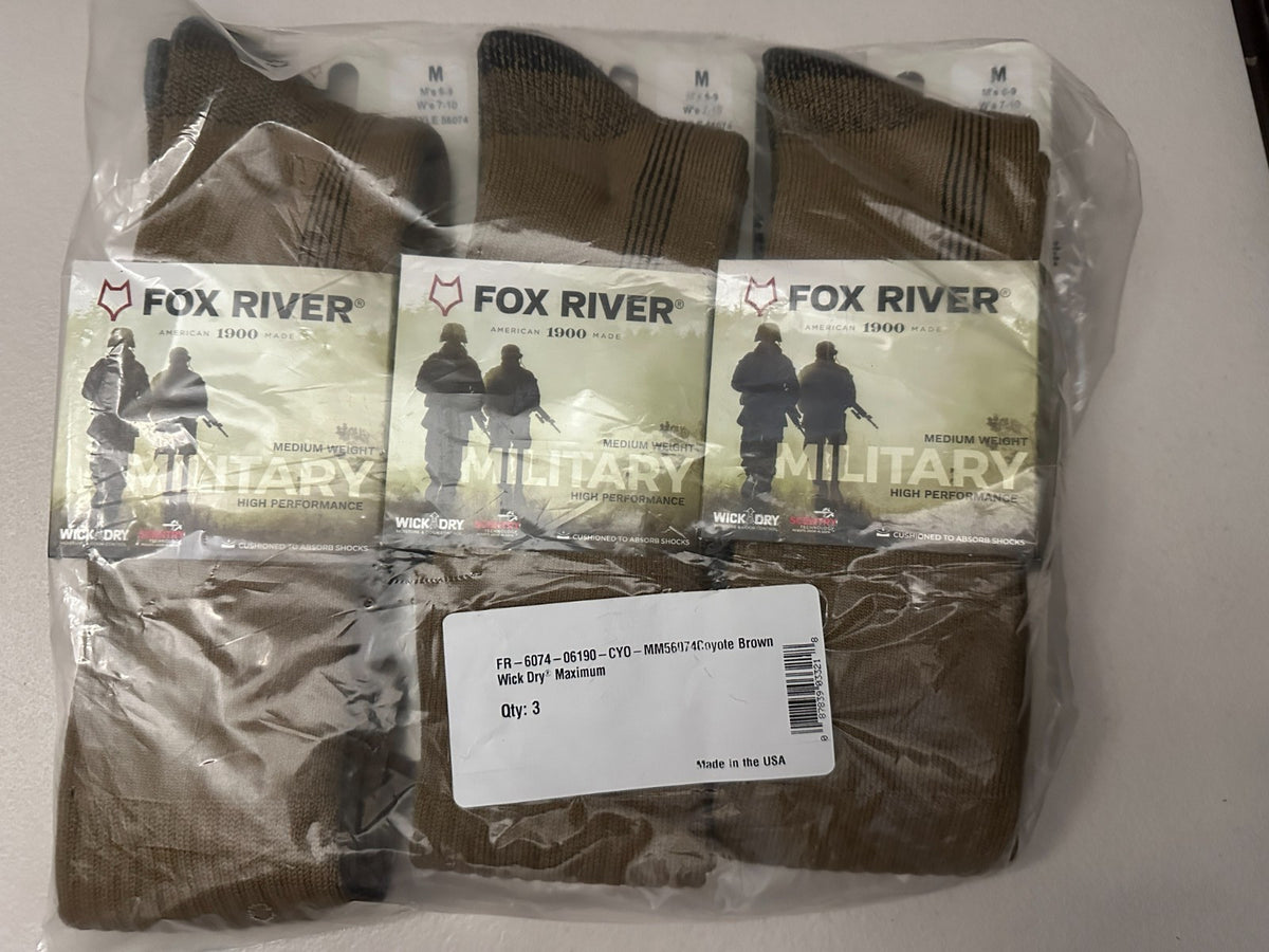 Military Socks Unisex Crew Socks Moisture-Wicking Durable Coyote Brown 3 Pack
