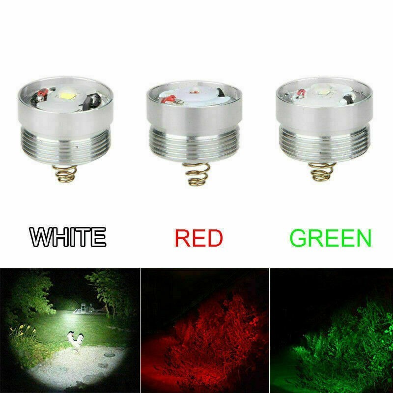 3-Color LED Predator Hunting Flashlight with Mounts - Green, Red, White