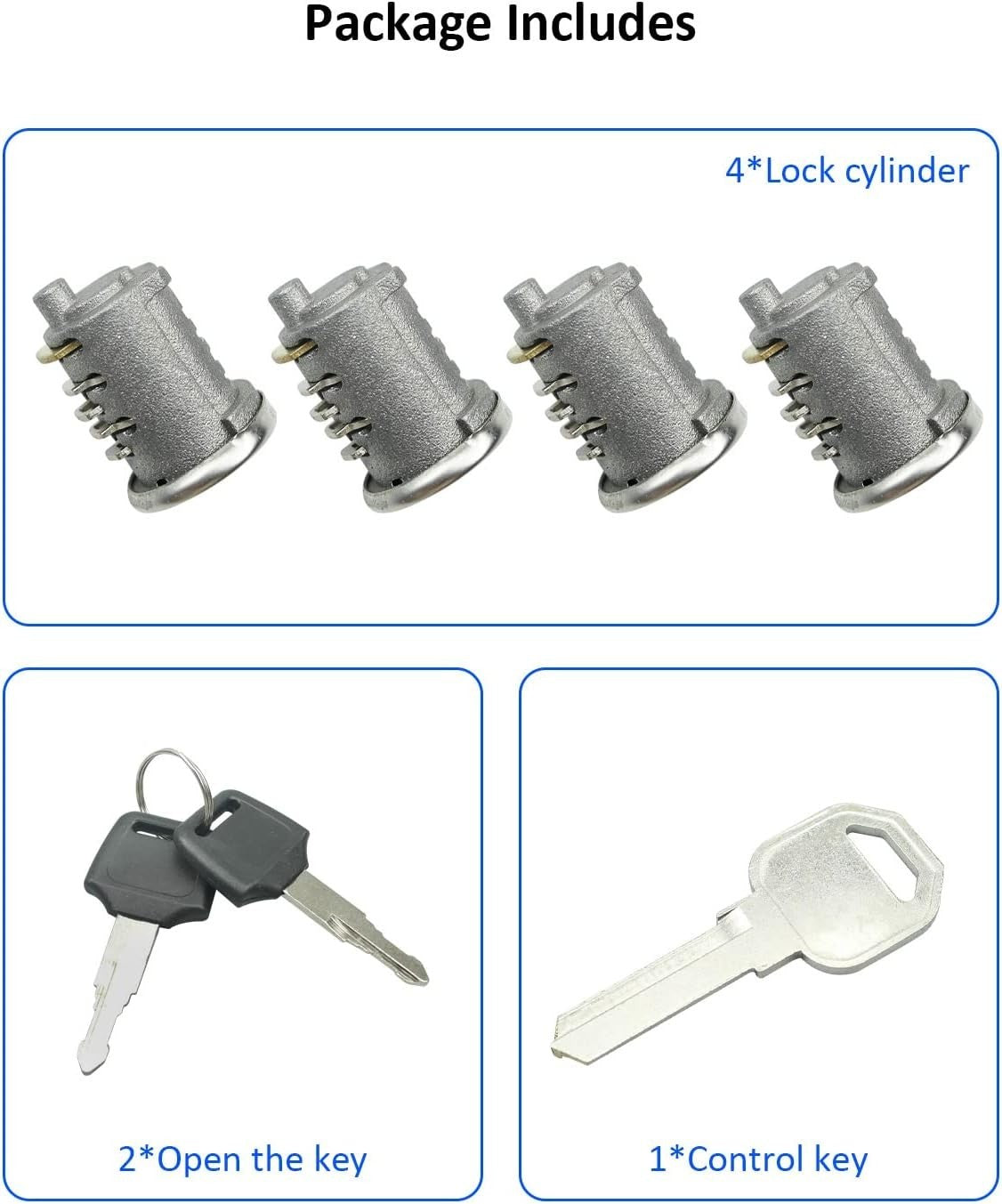 4 Pack Yakima SKS Lock Cores for Roof Racks Security & Easy Install