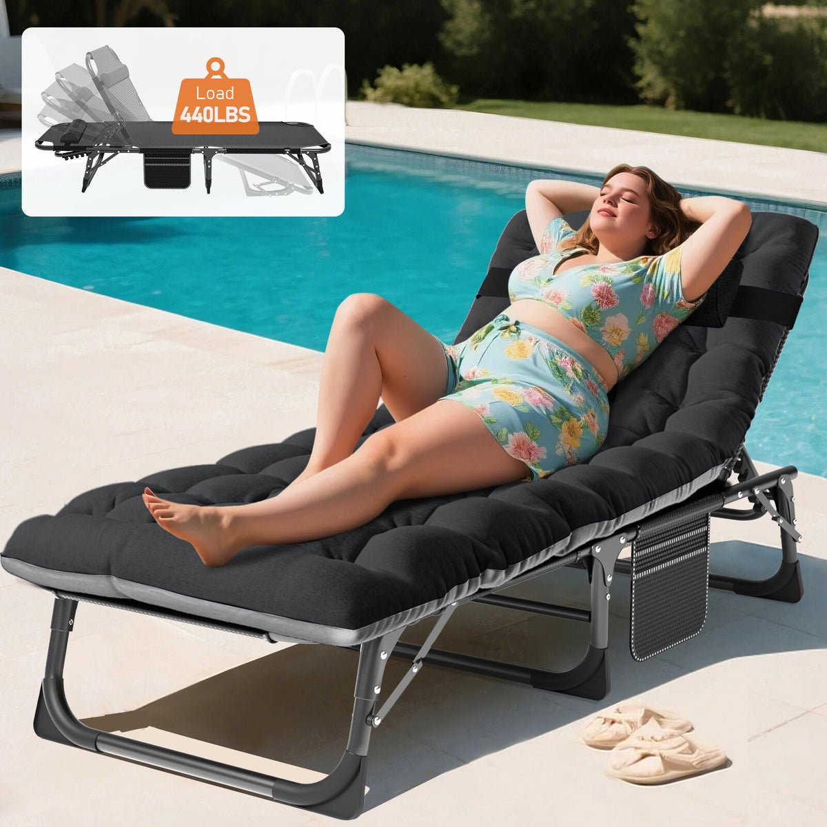 Heavy Duty Folding Camping Cot with Mattress - Portable Adult Sleep Bed
