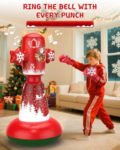 Kids Inflatable Punching Bag - 67 Inch Boxing Set for Karate & Taekwondo Training