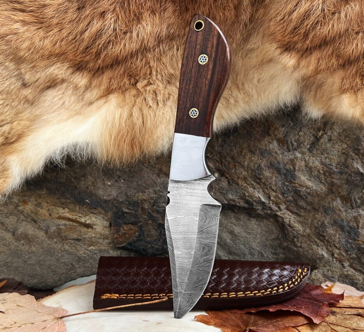 Damascus Folding Pocket Knife with Small Defects Handmade, Multiple Variants