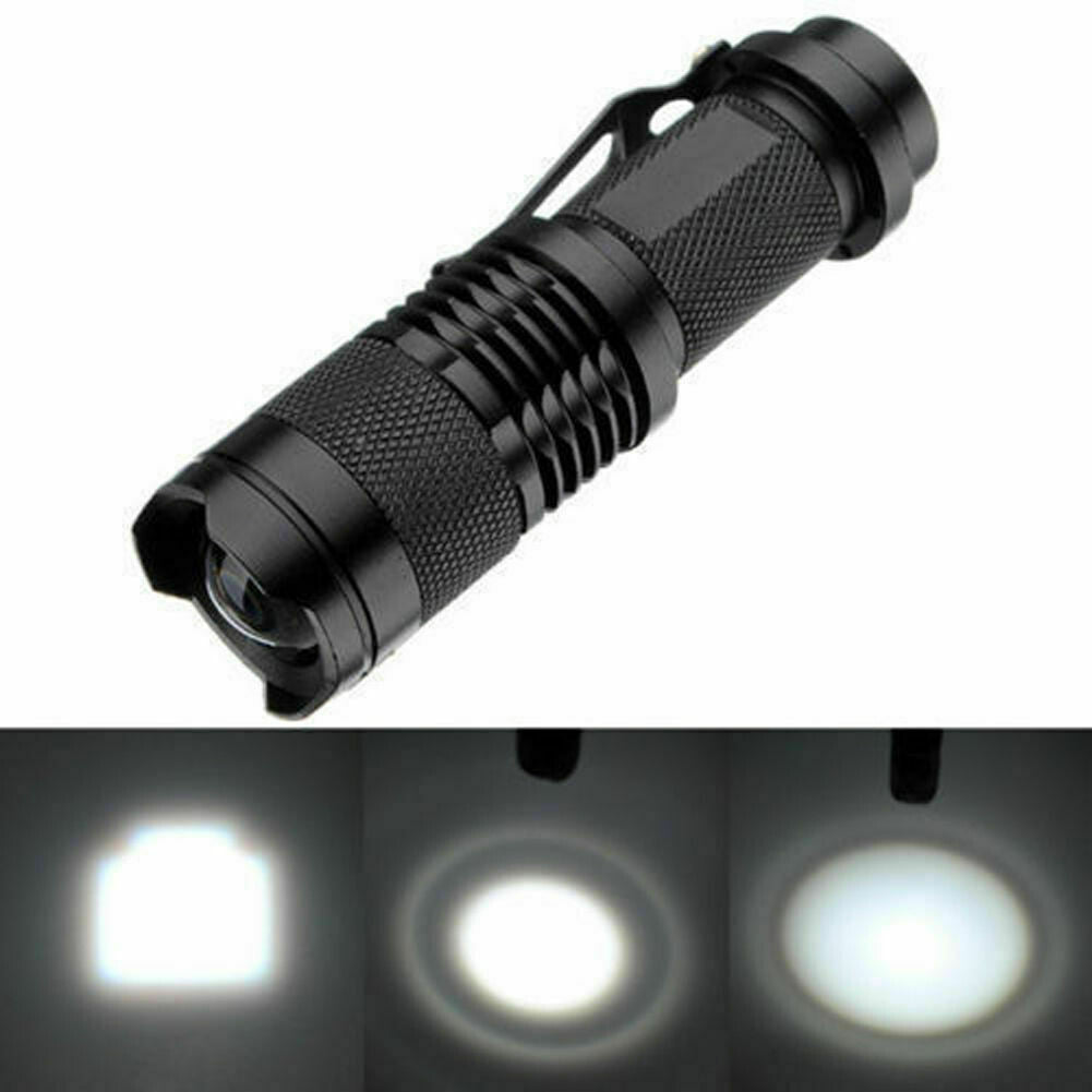 Mini LED Flashlight Torch with Adjustable Focus 6-Pack, Waterproof & Portable
