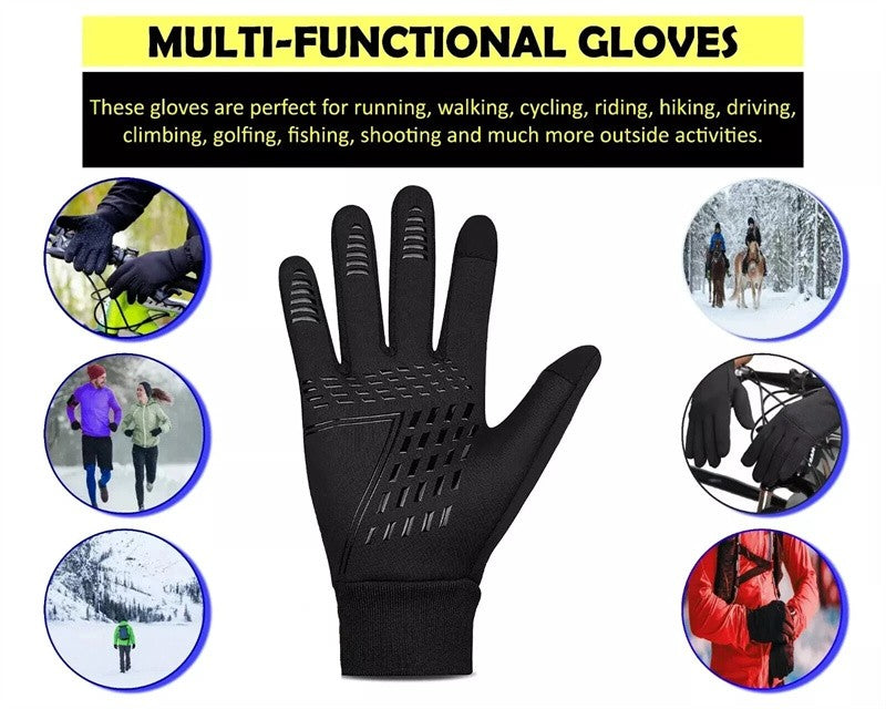 Waterproof Winter Gloves with Touch Screen Compatibility for Men and Women - Insulated Cold Weather Gloves