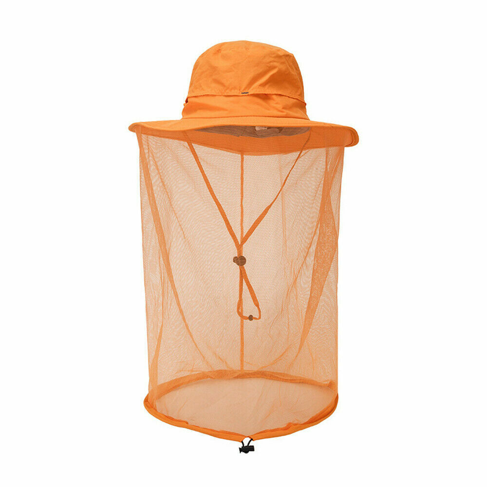 Mosquito Head Net Hat for Outdoor Sun and Insect Protection - Lightweight Mesh Face Cover