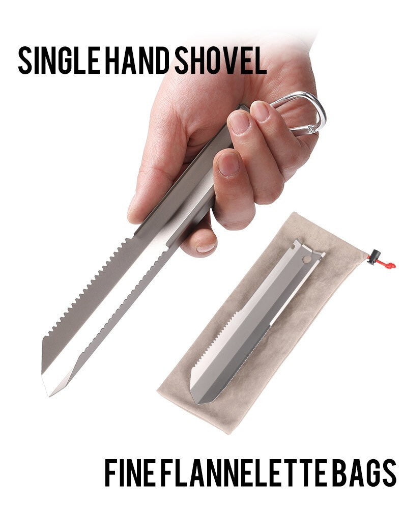 Titanium Camping & Hiking Shovel - Ultralight Backpacking Trowel