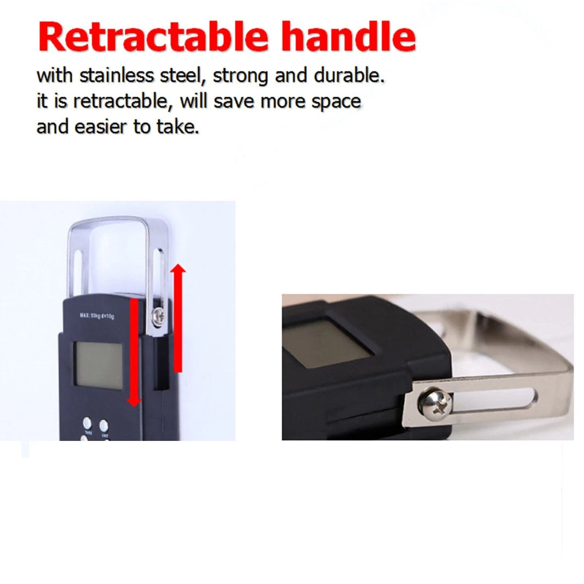 Portable Digital Luggage Scale 110lb / 50kg with Backlight and Hook