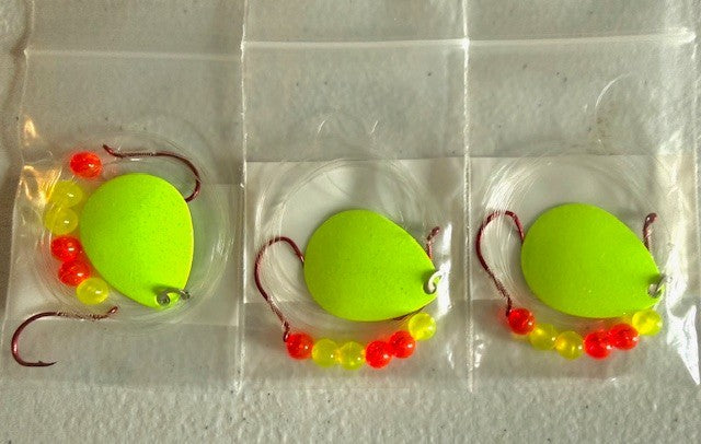 Walleye Crawler Harness Set with 36-Inch Length and #4 Colorado Blade - 30 Pack