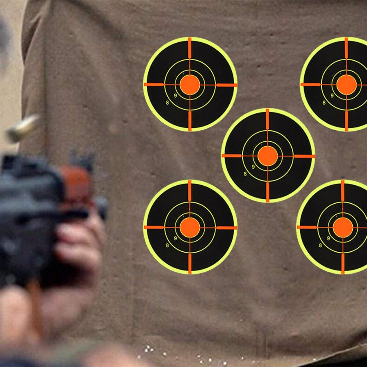 250Pcs Fluorescent Shooting Target Stickers Self-Adhesive Paper for Range Practice