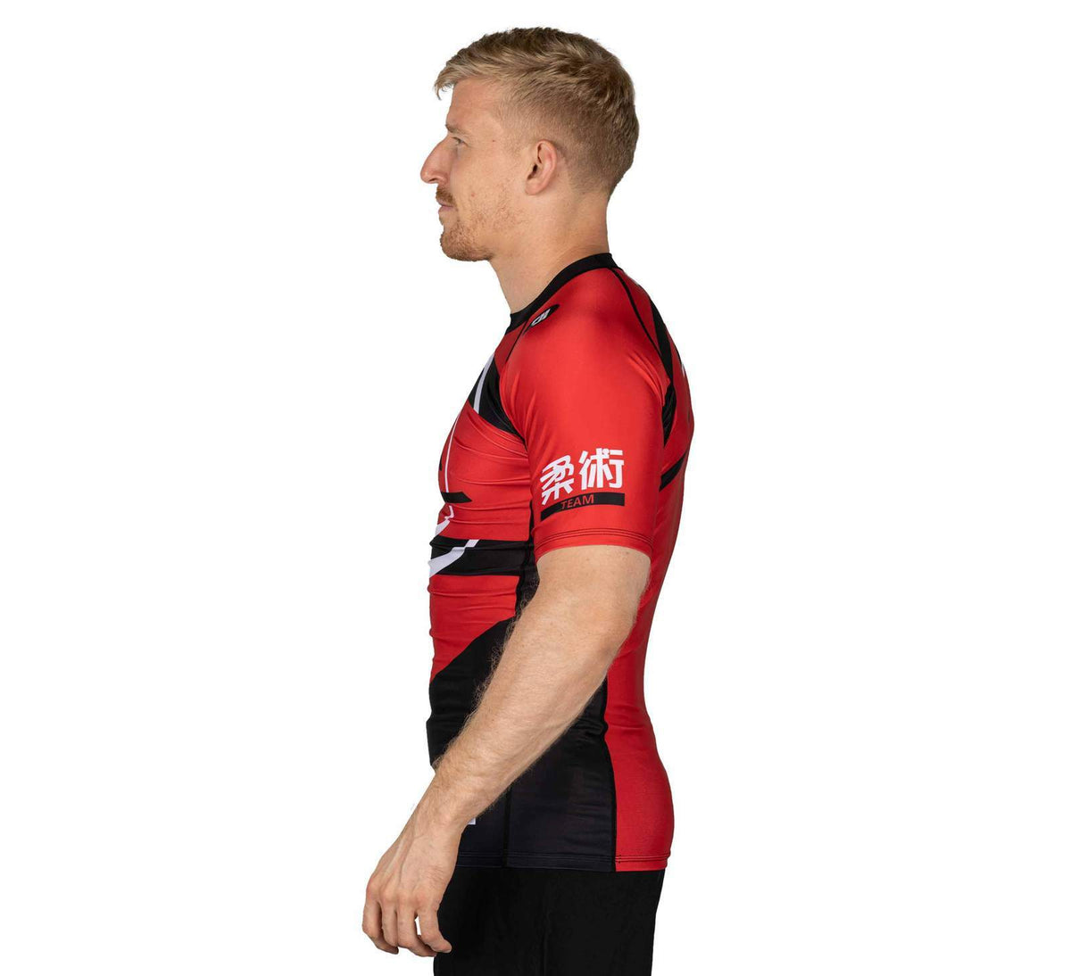 MMA Rashguard Short Sleeve Compression Shirt for BJJ & Training - Red