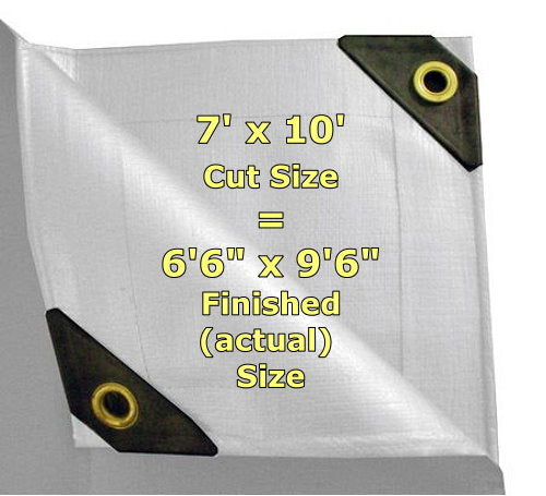 Heavy Duty White Tarp Canopy Cover UV Weather Resistant Poly 12 Mil