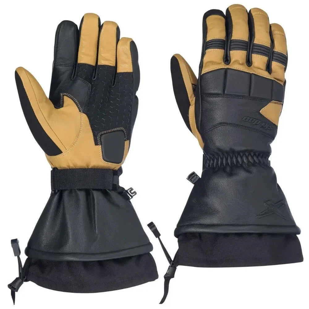 Snowmobile Leather Gloves 3XL XXXL Ski-Doo X-Team Khaki NWT
