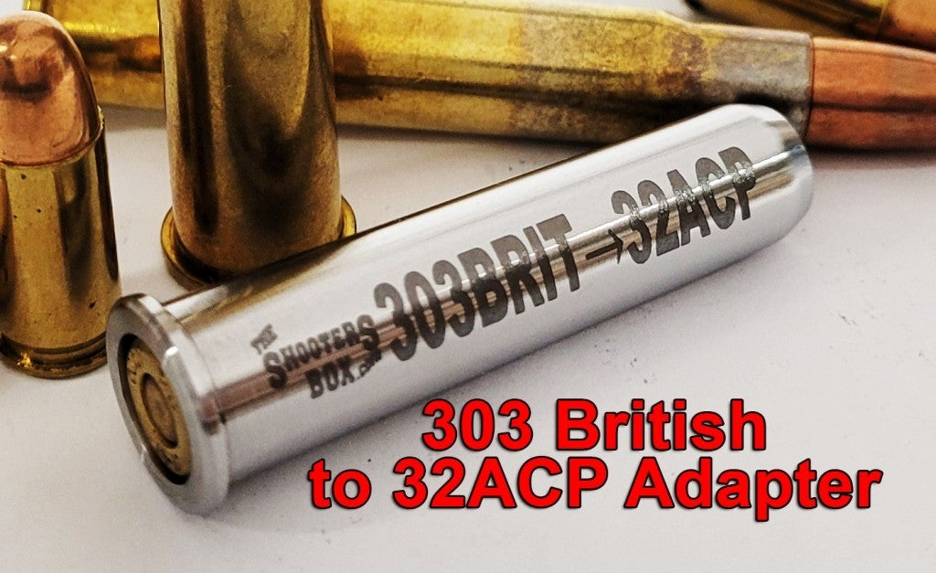 303 British to 32 ACP Rifle Adapter Chamber Reducer with Storage Case