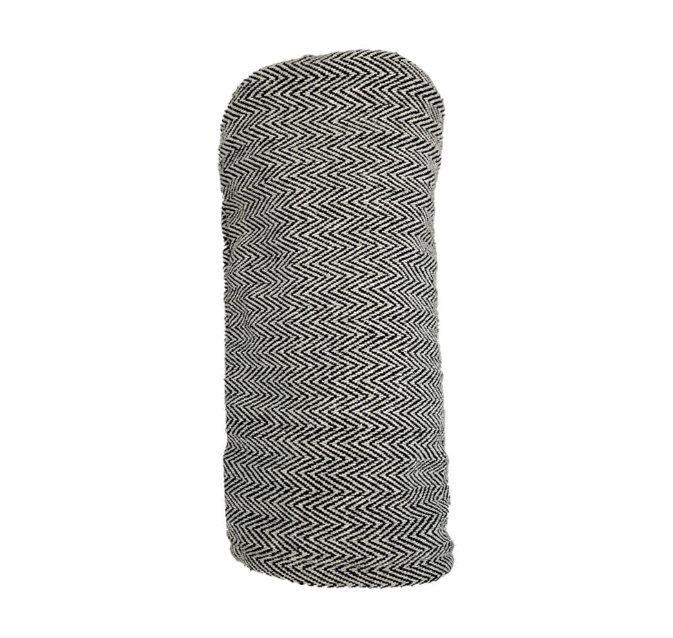 Golf Headcover Set for Driver, Fairway and Hybrid Clubs - Black Chevron Woven Barrel Design