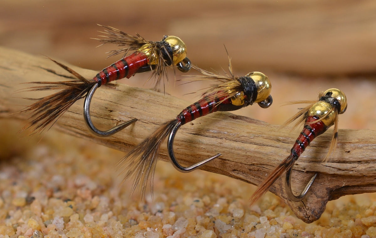 Tungsten Bead Fly Hooks - Euro Nymph Jig Head Flies for Freshwater Fishing